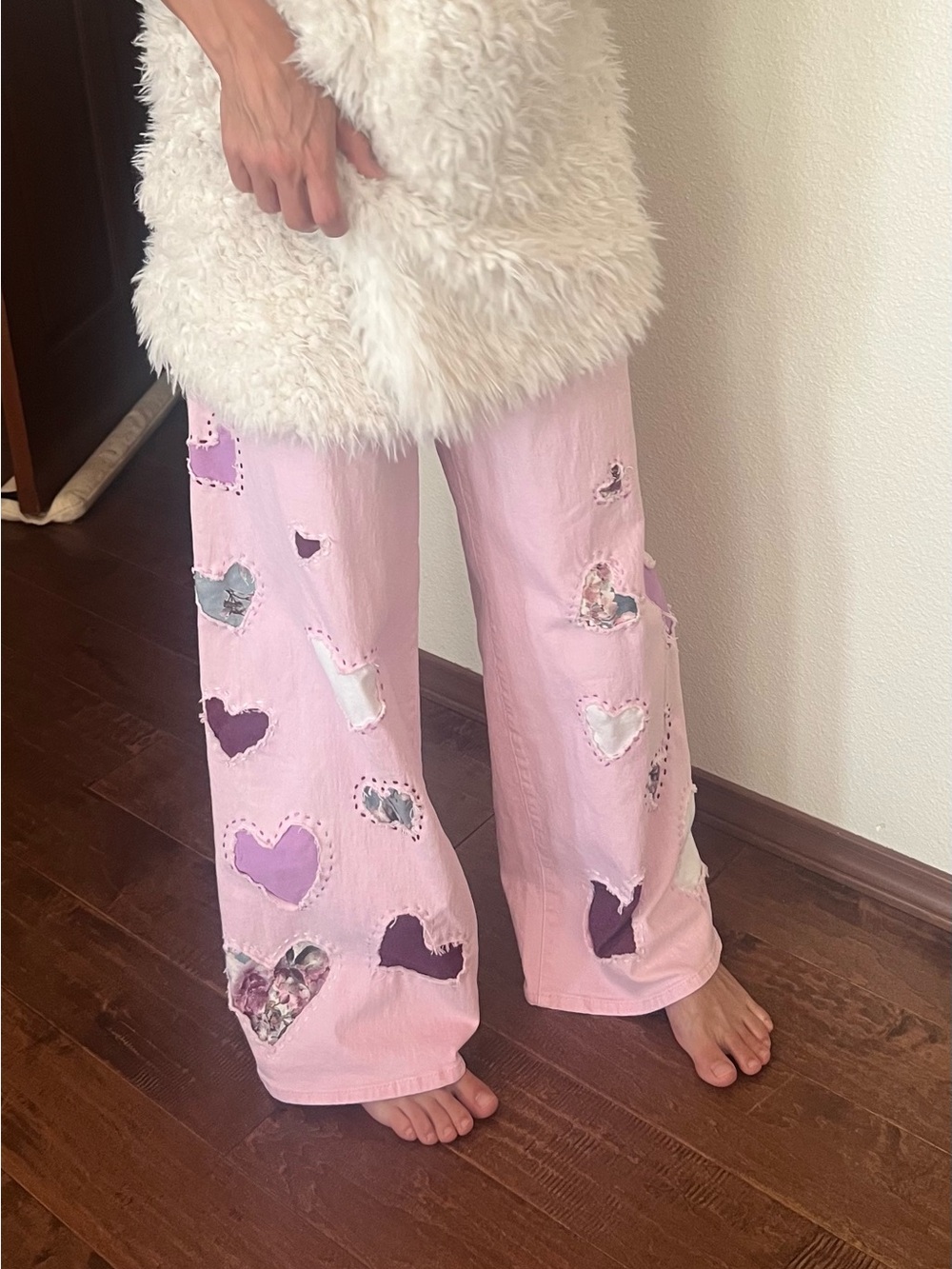 Hand stitched hearts jeans size 6 - Picture 13 of 16